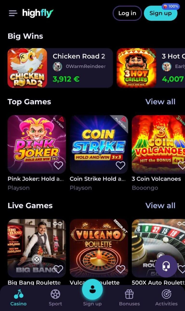 Juegos de casino highflybet, highflybet entrar